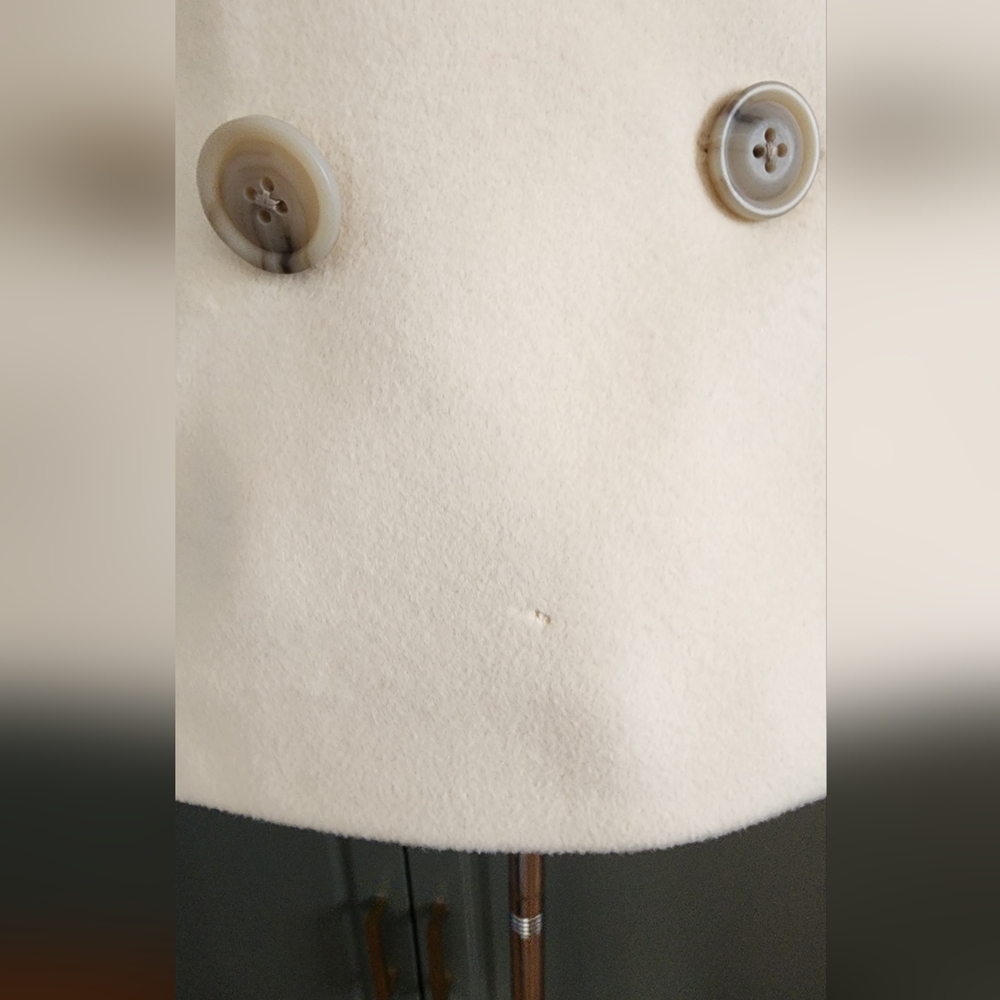 J. CREW Womens Double Breasted Peacoat wool PS in Cream - Picture 7 of 10